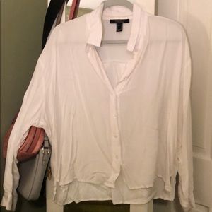 WHITE BUTTON DOWN TOP 🤍🤍🤍